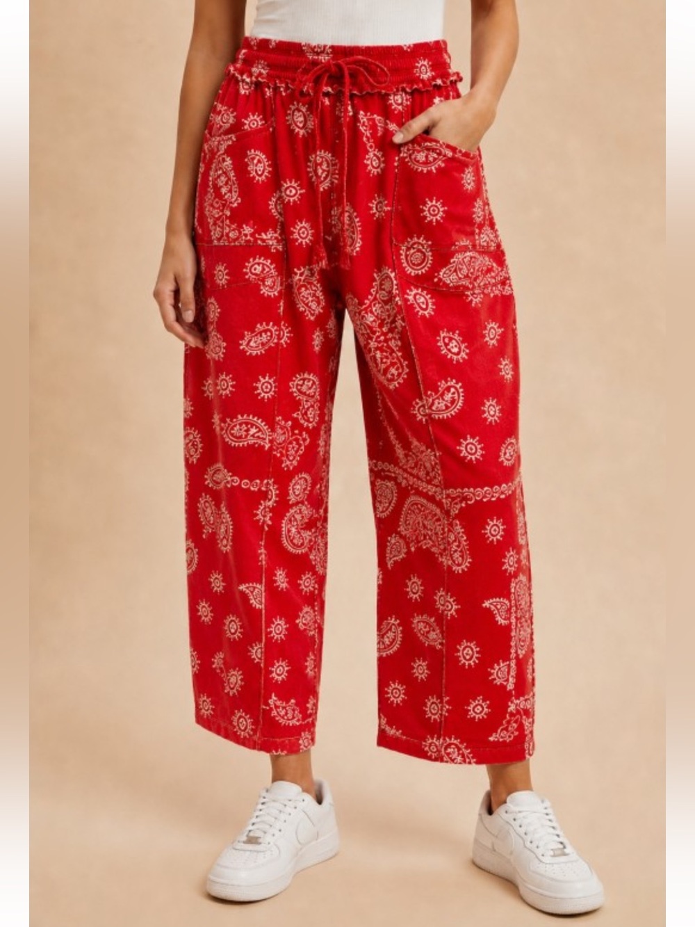 310 ❤️ MINERAL WASH BARREL FIT UTILITY KNIT
PANTS